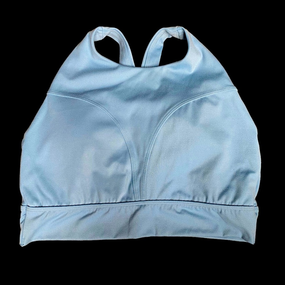 Alphalette size small workout bra. Slate/powder blue. Very good condition.